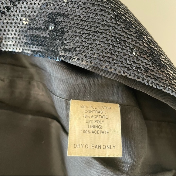 Trina Turk Black Silver Dark Navy Sequin‎ Mini Skirt - Picture 5 of 5